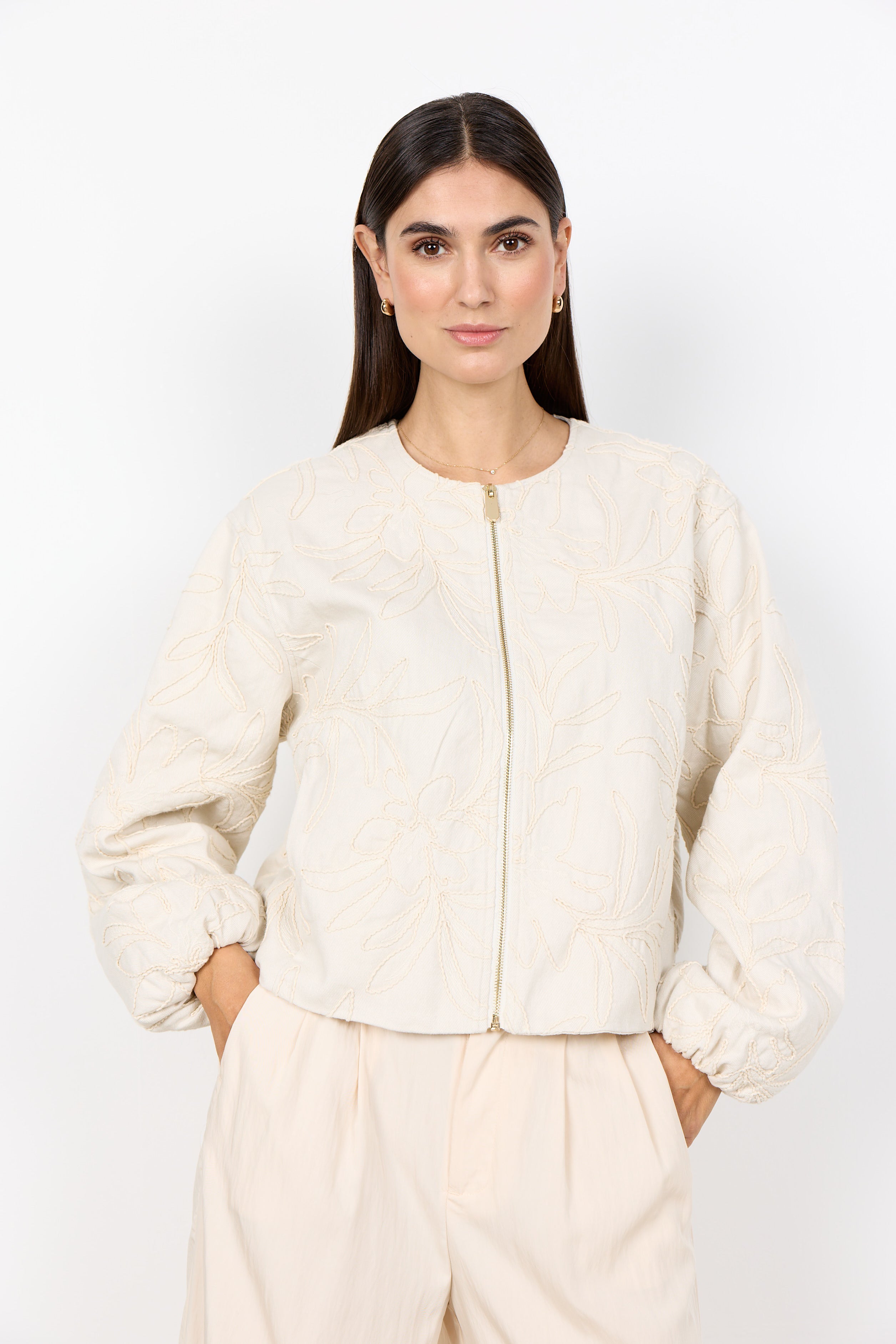 Gerda Cotton Floral Embroidered Jacket