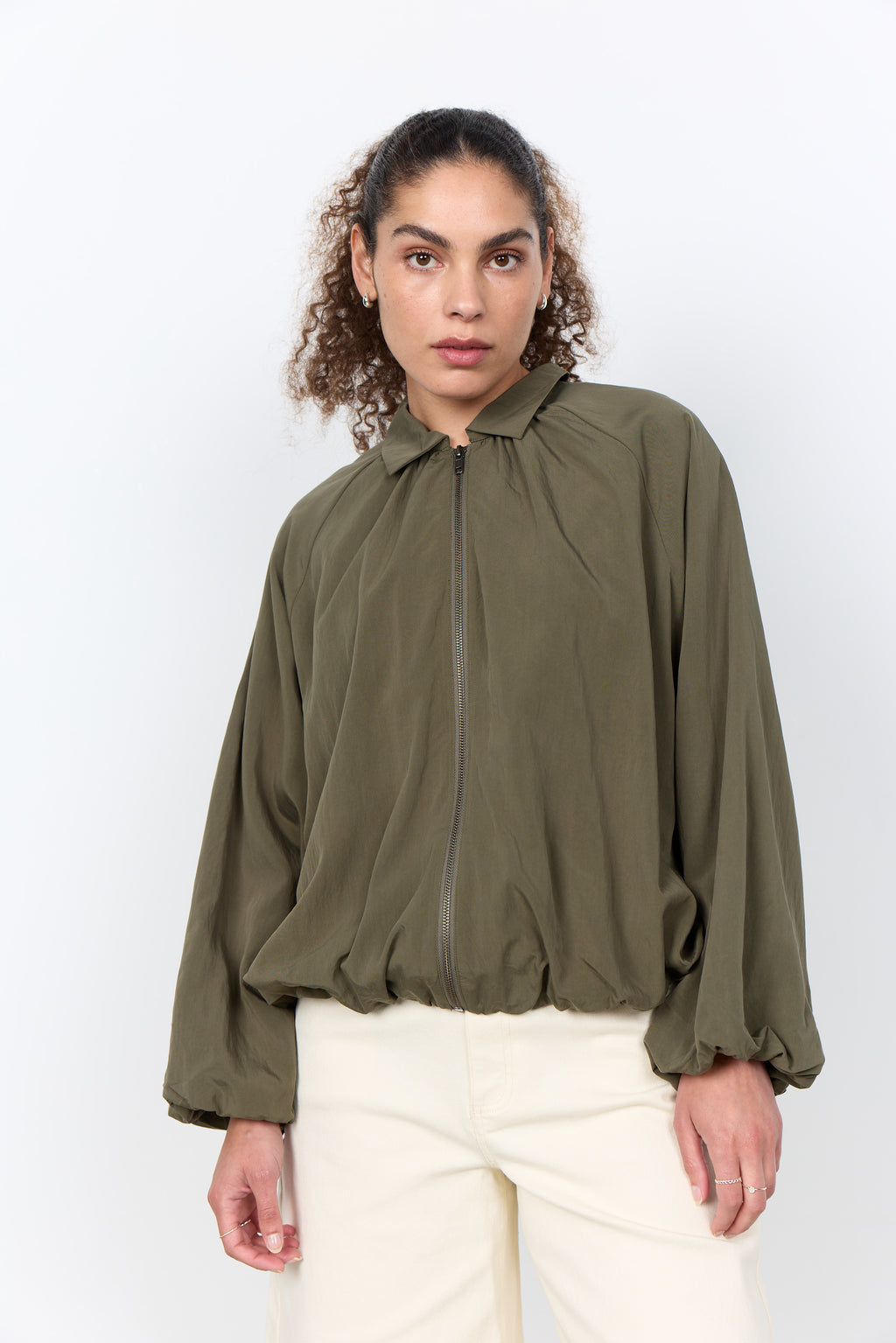 Gadir Bubble Hem Zip Up Jacket