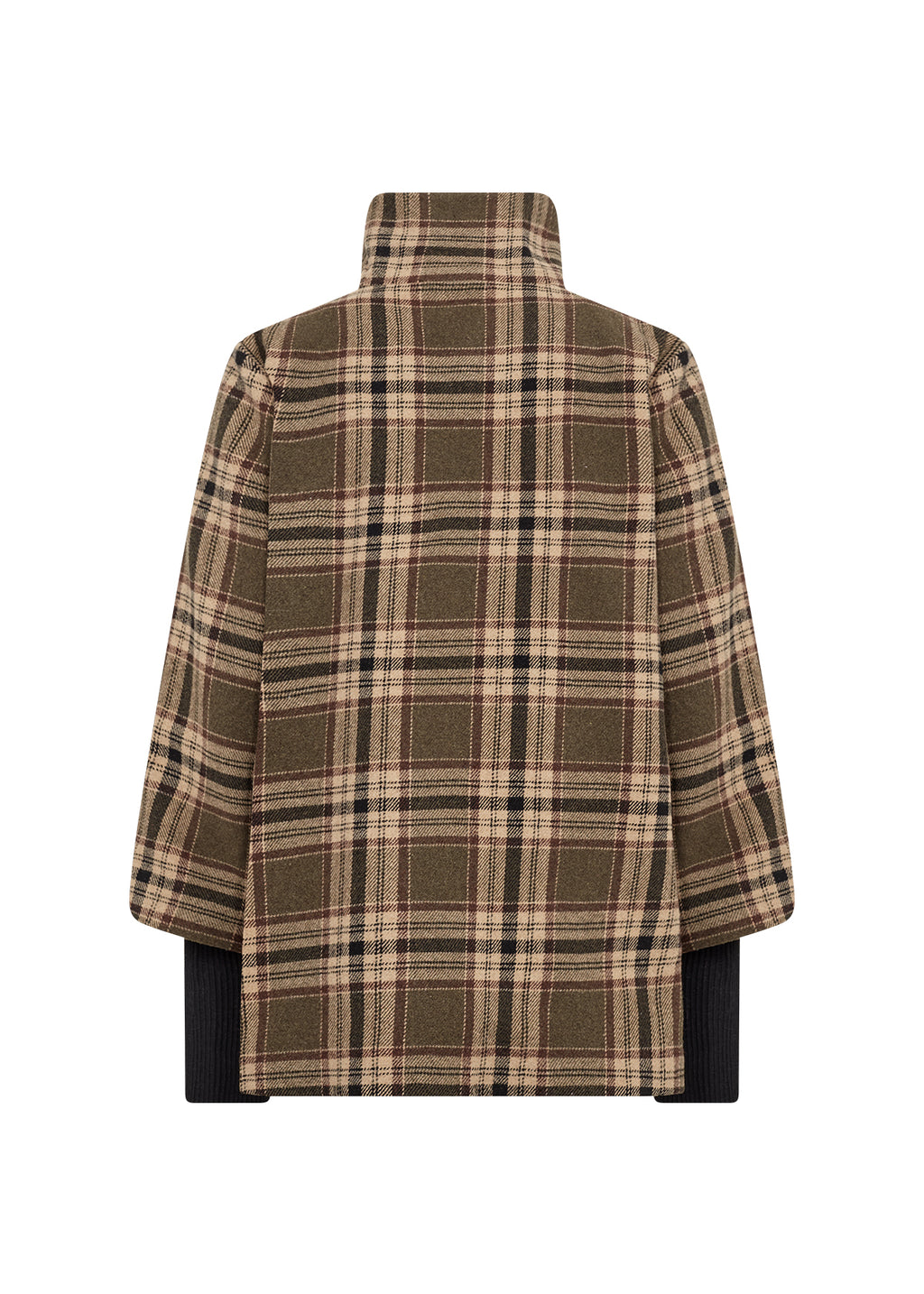 Gerlinde Funnel Neck Plaid Jacket