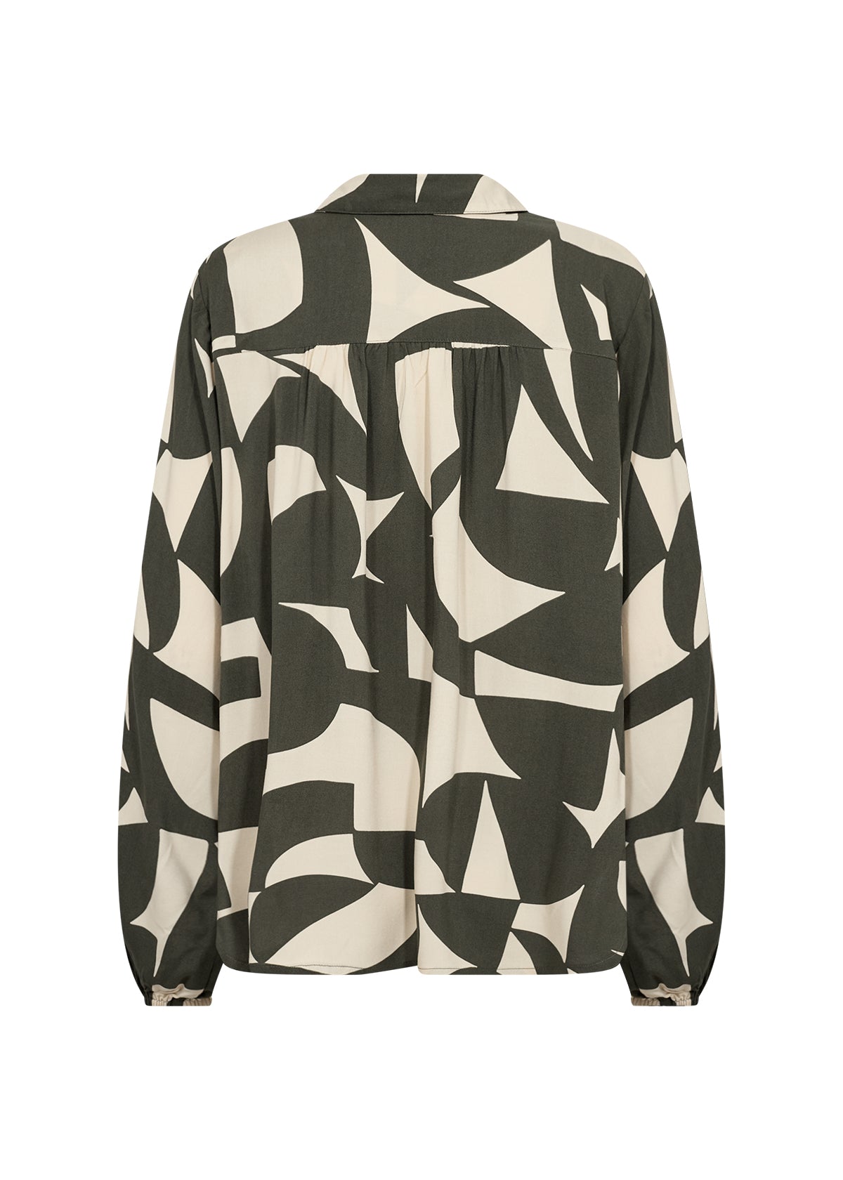 Hanni Collared Geometric Print Blouse