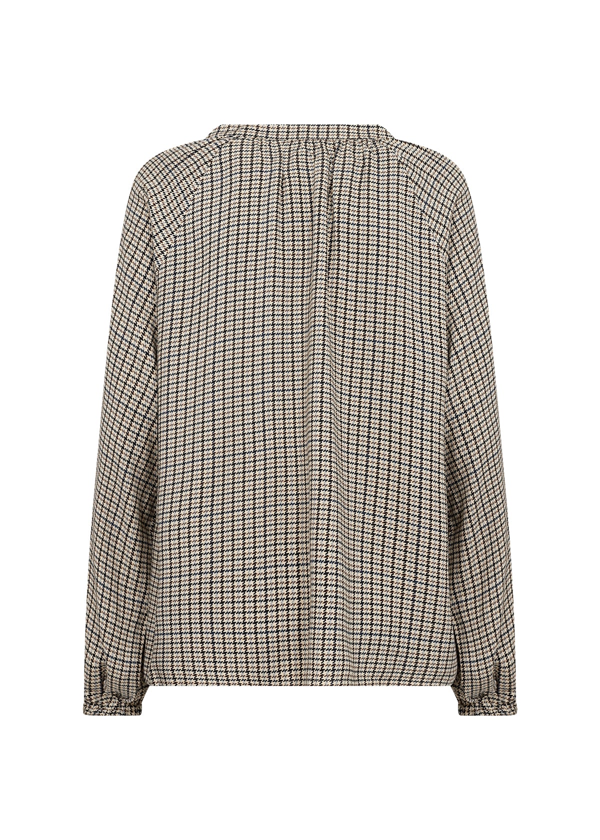 Halia V-Neck Checked Print Blouse