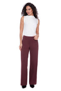 Audrey Solid Ponte Wide-Leg Full Length Pant