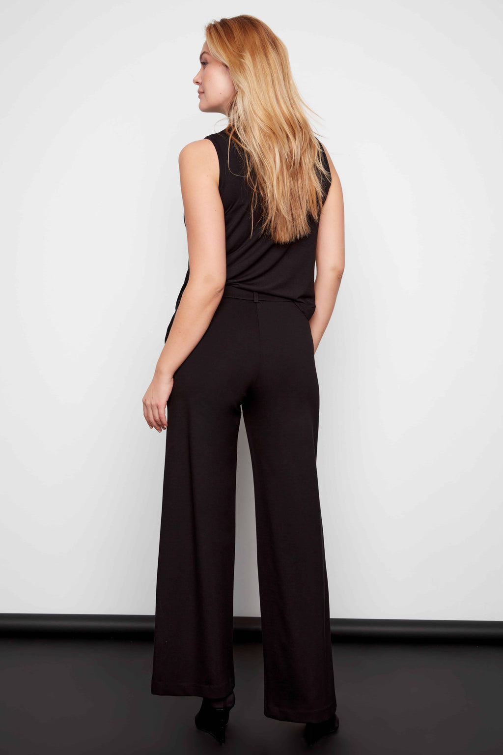 Ponte Wide-Leg Full-Length Pant