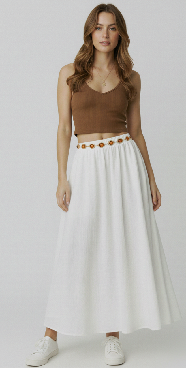 Amber Jewel Chain Belt