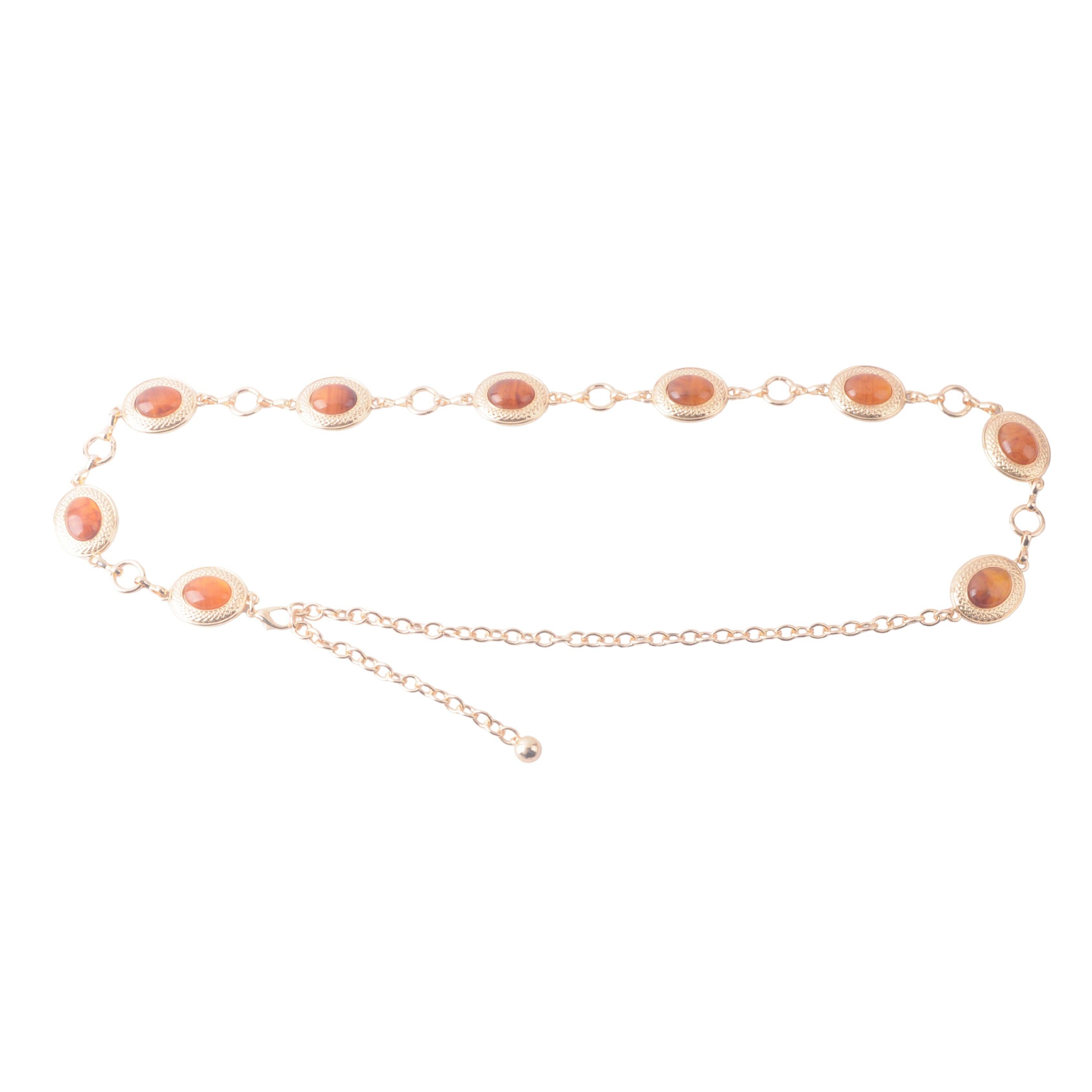 Amber Jewel Chain Belt