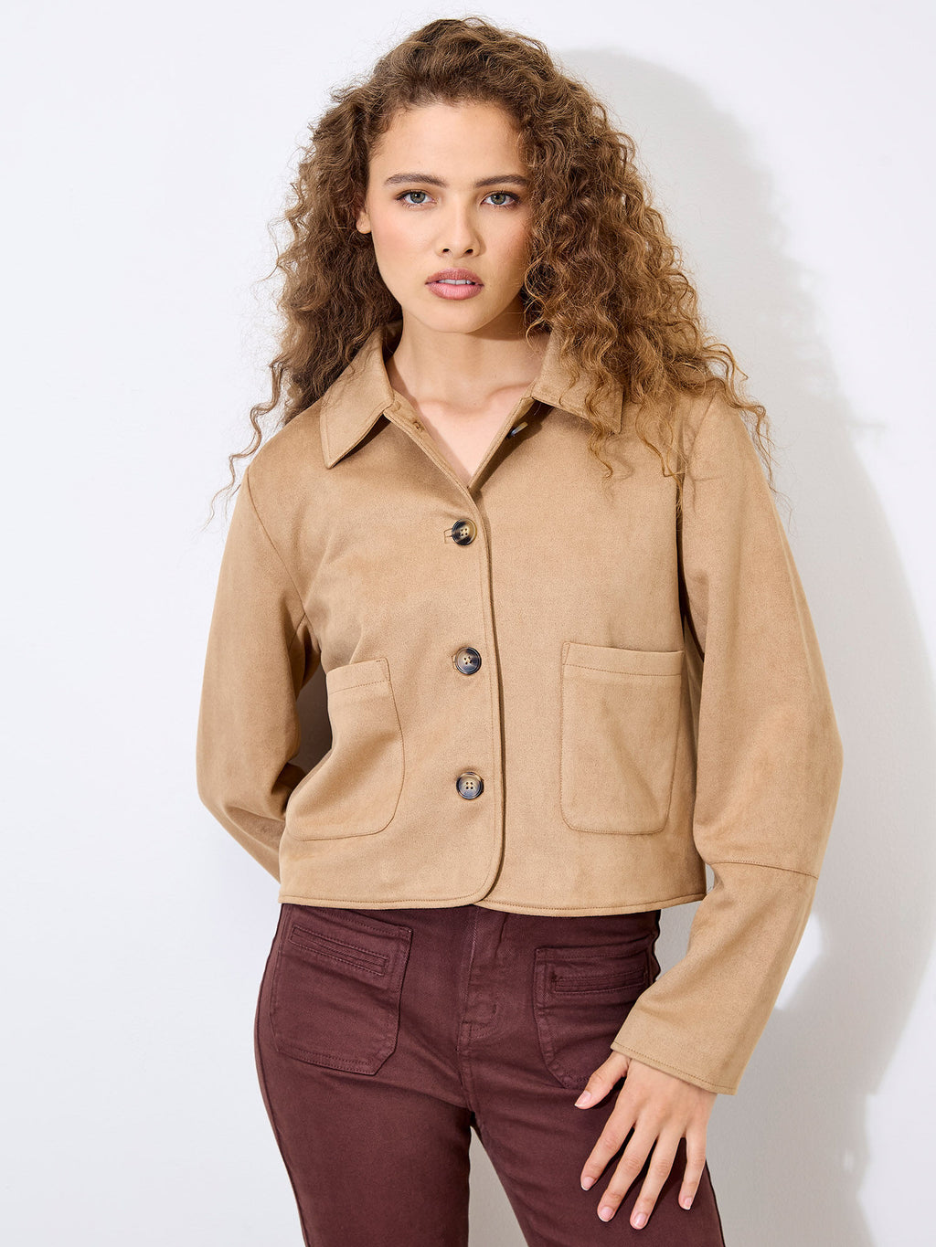 Suedette Cropped Jacket
