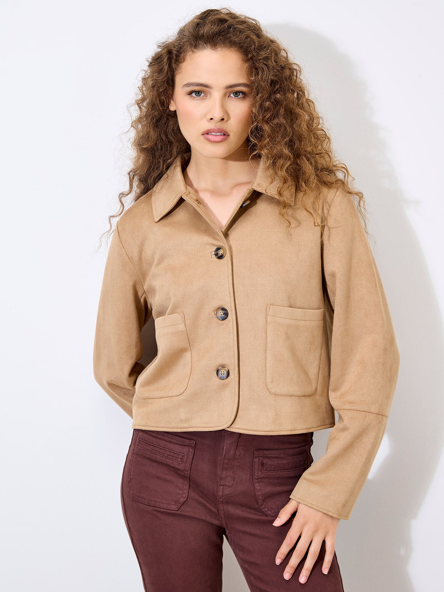 Suedette Cropped Jacket