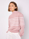 Mock Neck Striped Jumper