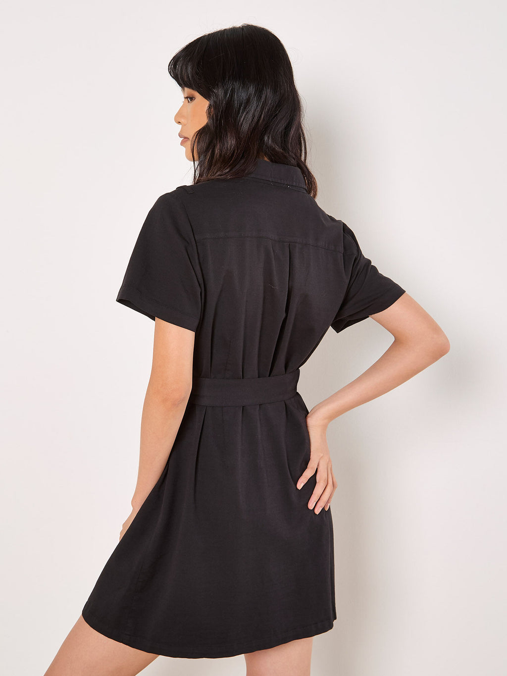 Utility Cargo Belted Mini Dress