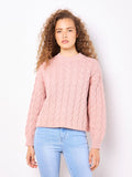 Cotton Blend Cable Knit Jumper