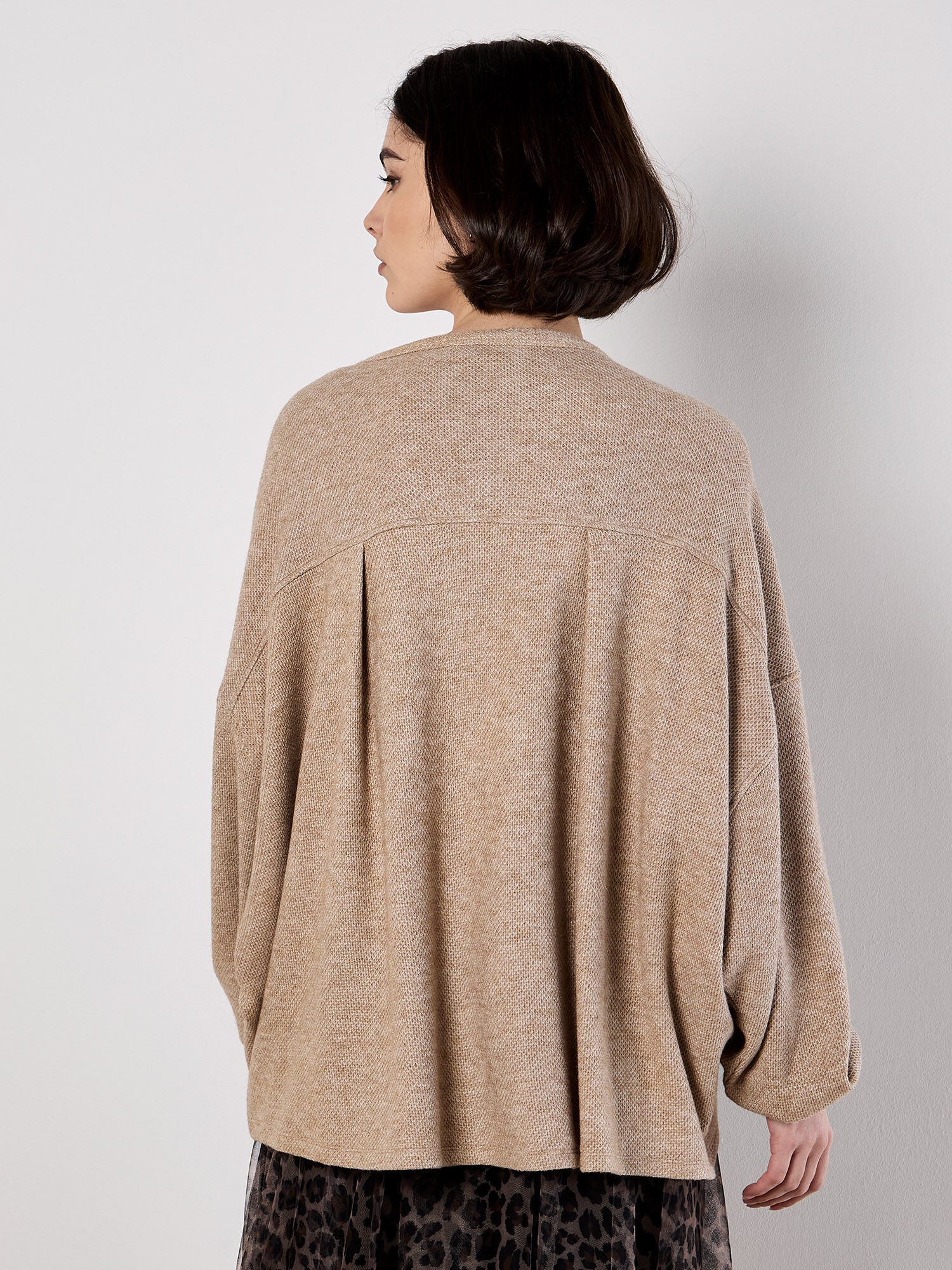 Honeycomb Knit Oversized Top