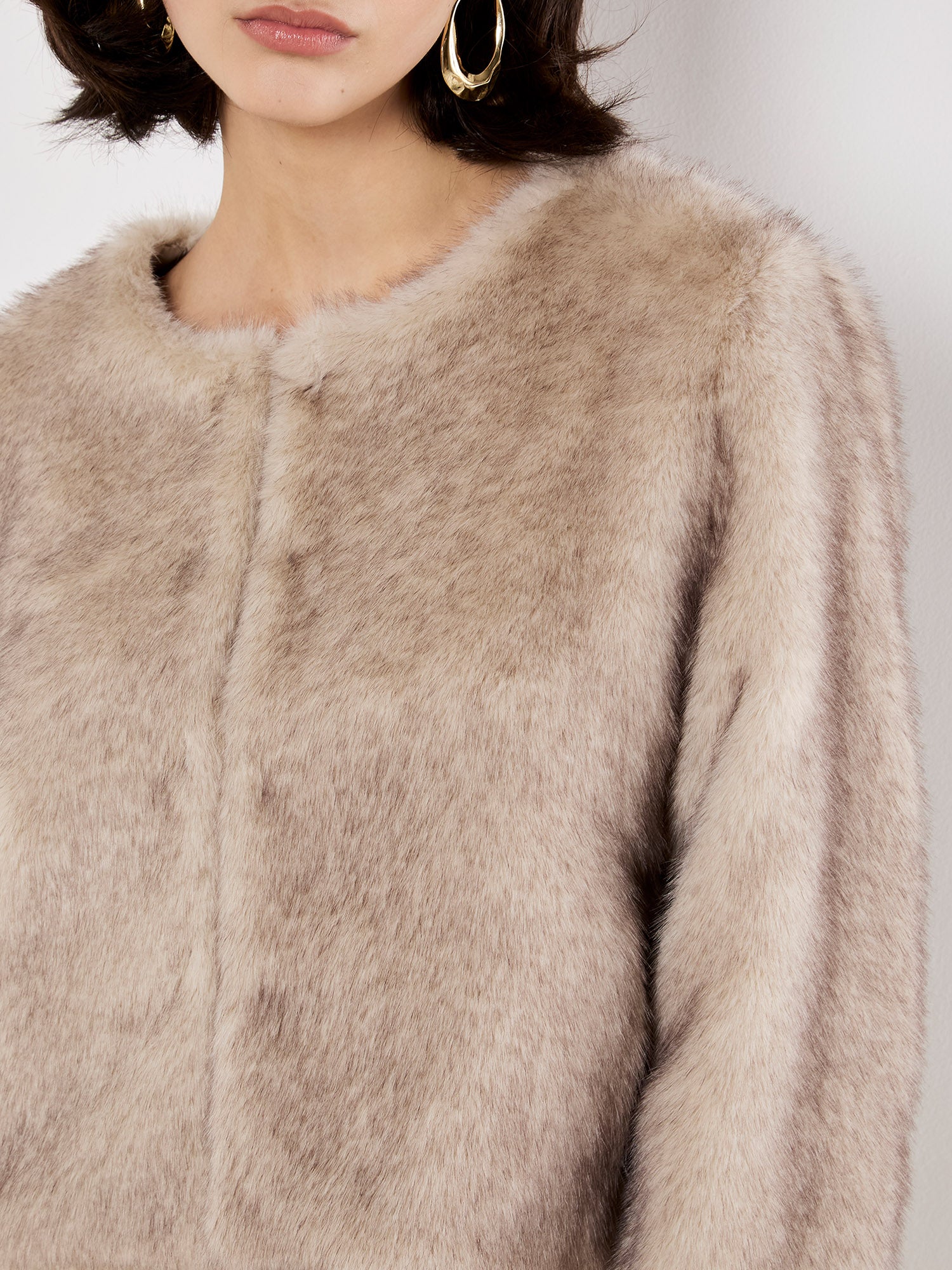 Luxe Fur Short Cropped Jacket