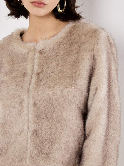 Luxe Fur Short Cropped Jacket