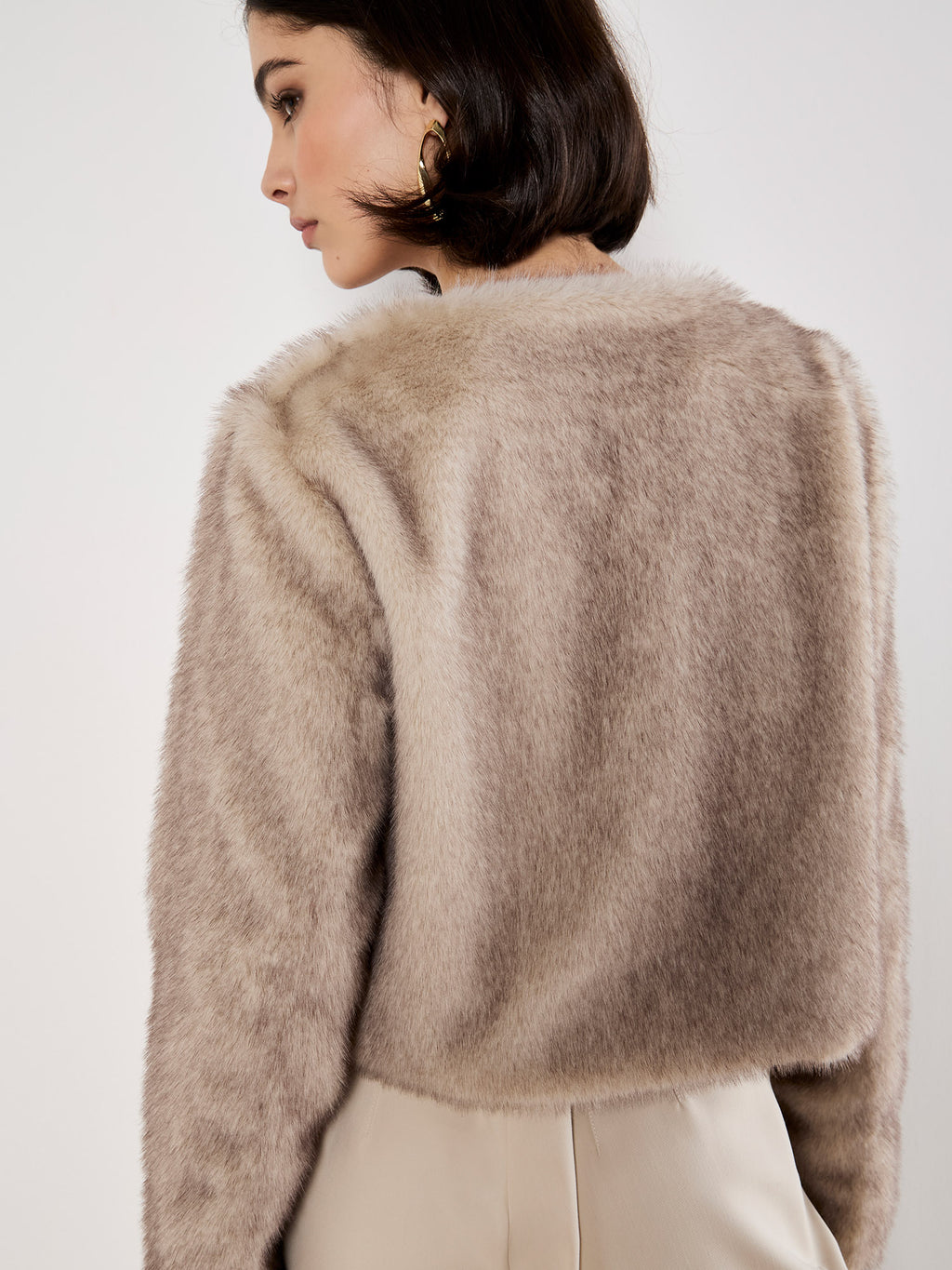 Luxe Fur Short Cropped Jacket