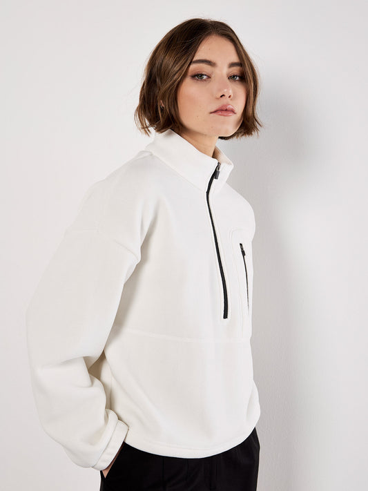 Zip Down Premium Fleece Sweater