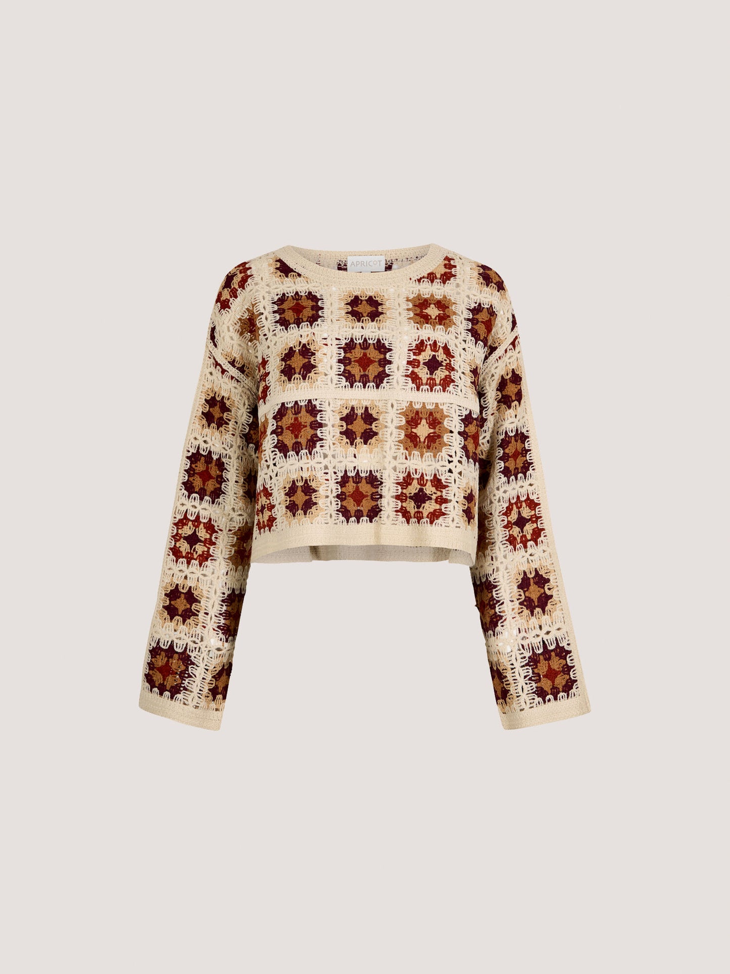 Crochet Squares Boxy Cropped Jumper
