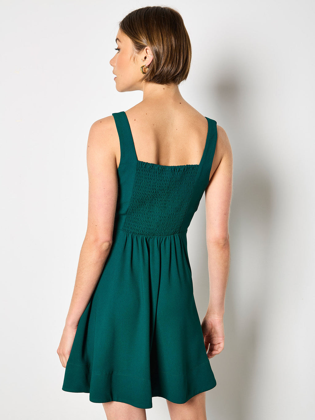 Crepe Fit & Flare Mini Dress