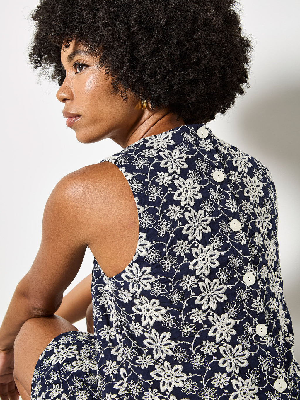Embroidered Floral Top