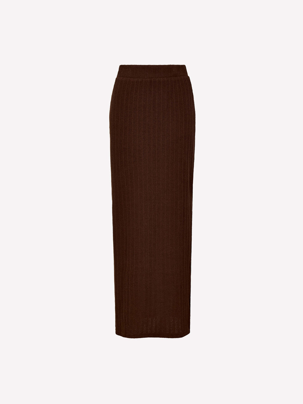 Pointelle Knit Column Maxi Skirt