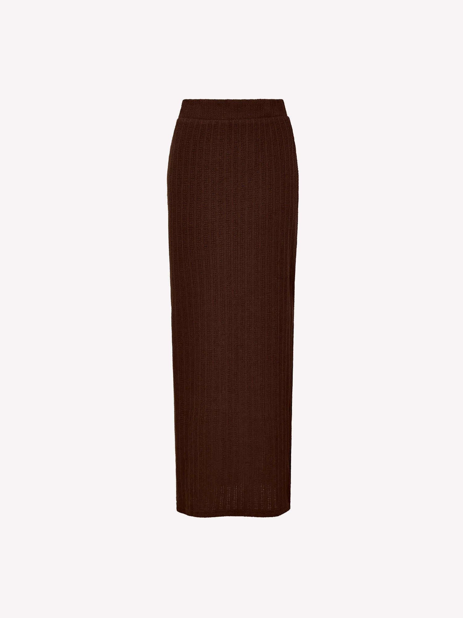 Pointelle Knit Column Maxi Skirt