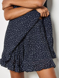 Polka Dot Chiffon Plisse Mini Shorts