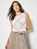 Diamond Hand Knit Crop Top