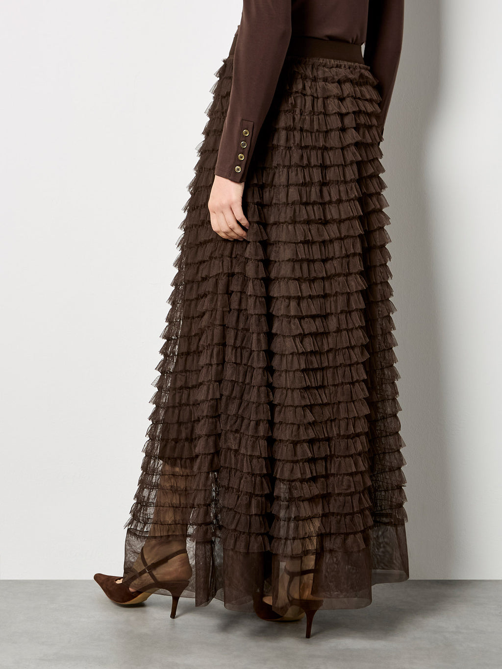 Multi Tiered Tulle Maxi Skirt