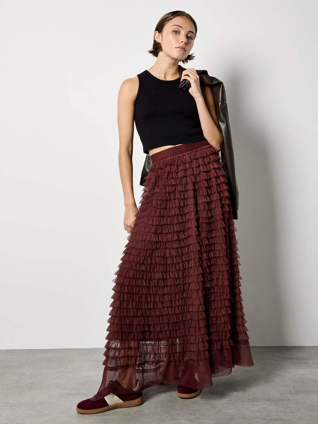 Multi Tiered Tulle Maxi Skirt
