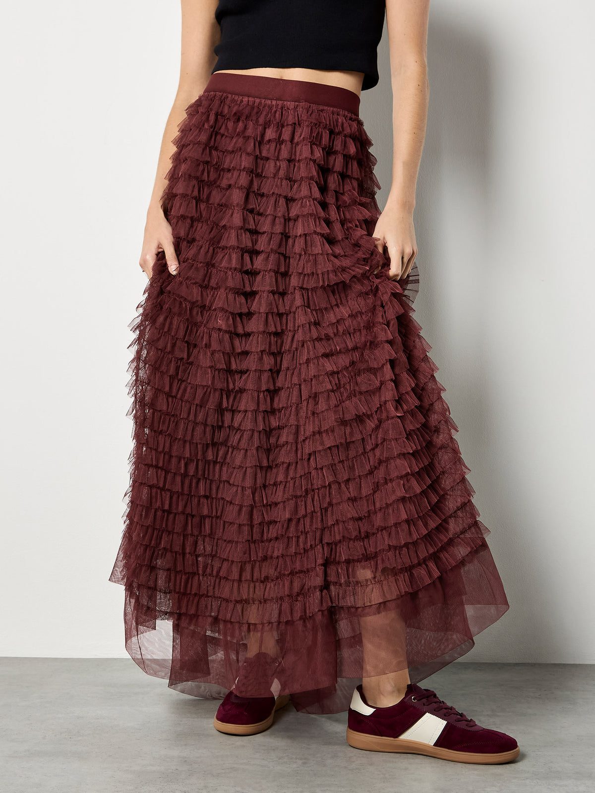 Multi Tiered Tulle Maxi Skirt