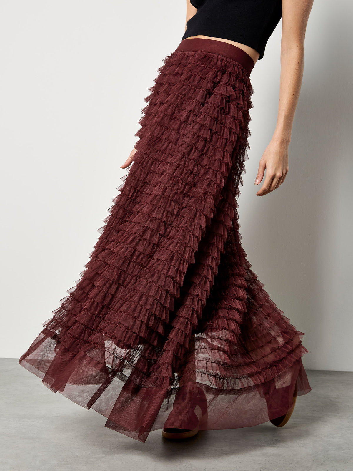 Multi Tiered Tulle Maxi Skirt
