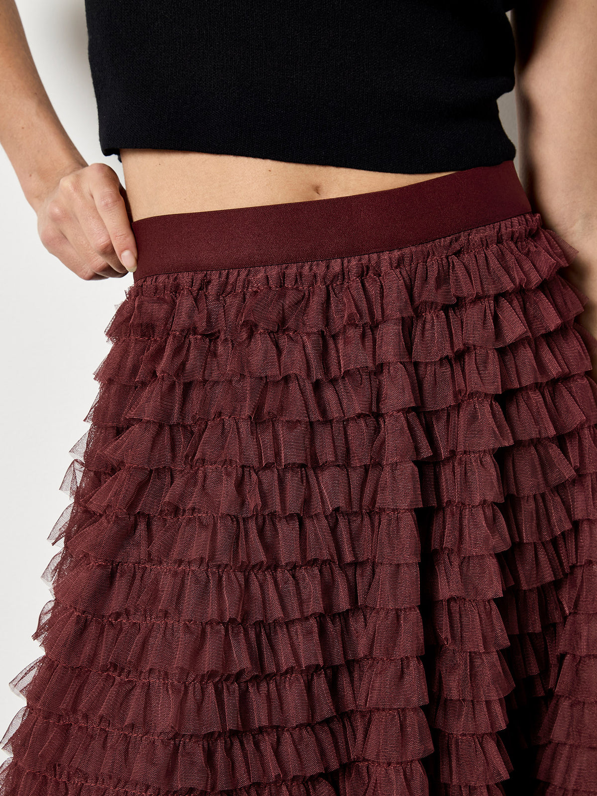 Multi Tiered Tulle Maxi Skirt