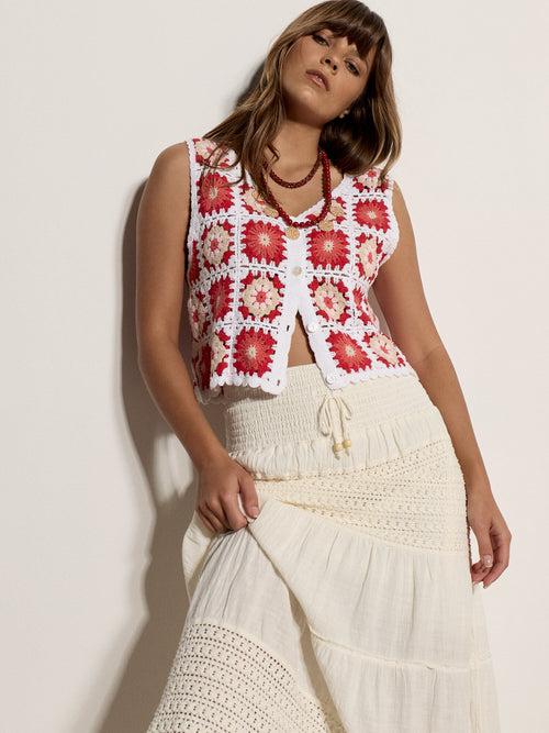 Crochet Squares Vest Top
