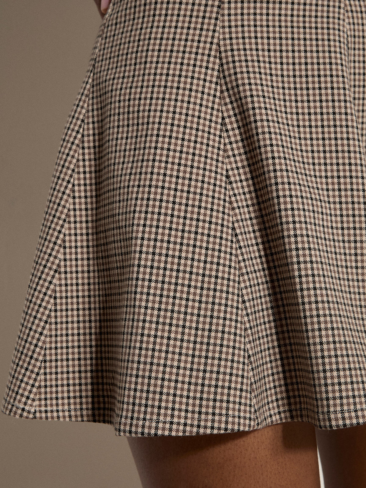 Small Check Tailored Mini Skirt