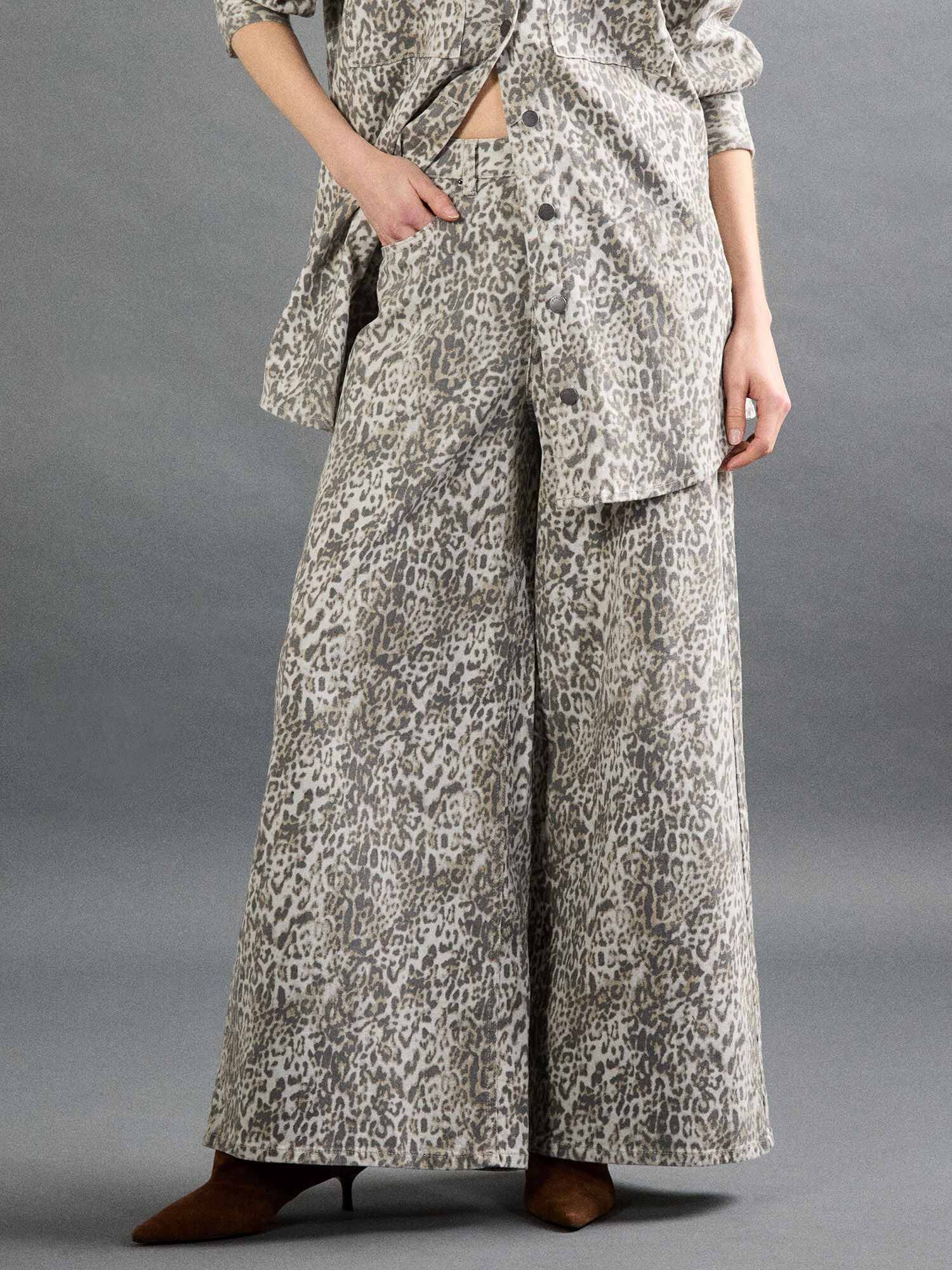 Zimi Leopard Print Jeans