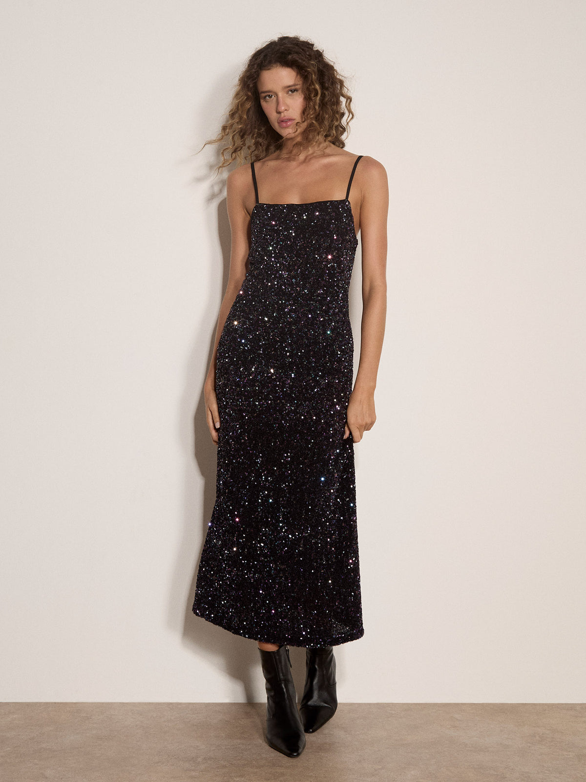 Multicolour Sequin Bodycon Midi Dress