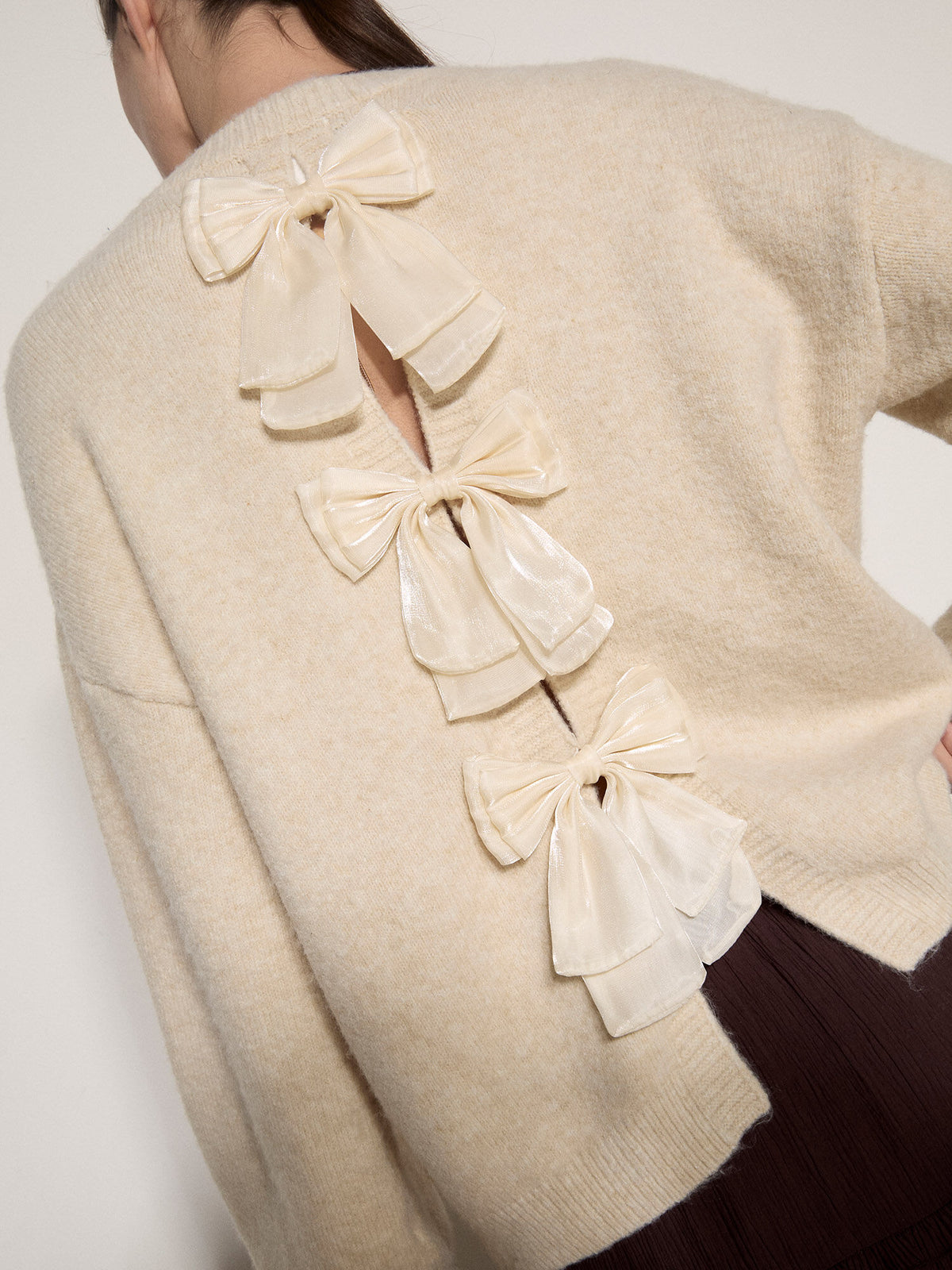 Organza Bow Back Jumper