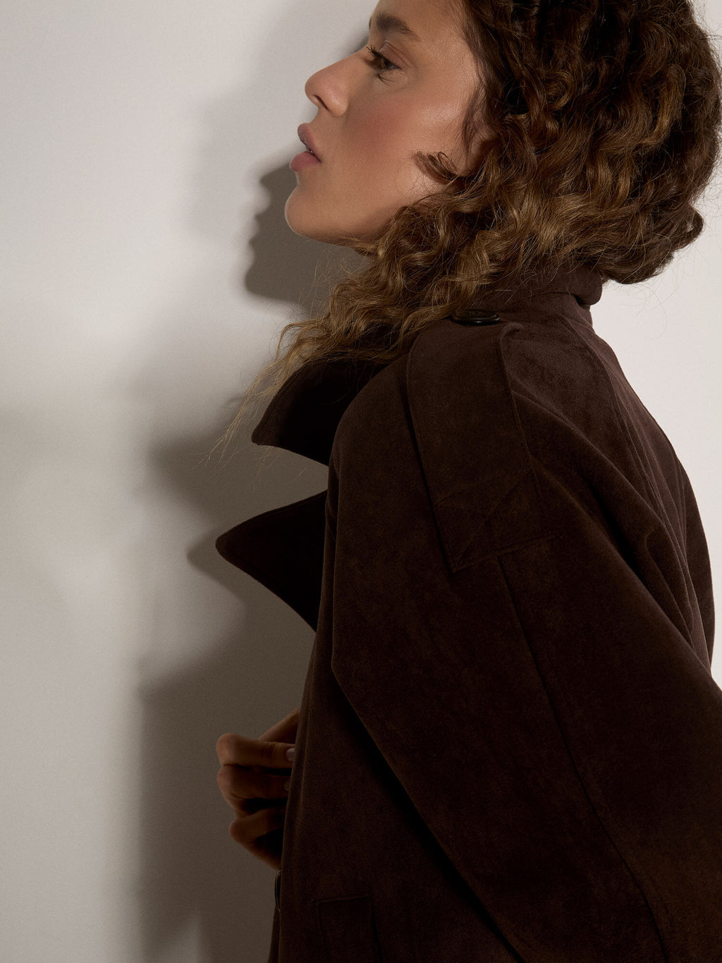 Suedette Short Trench Jacket