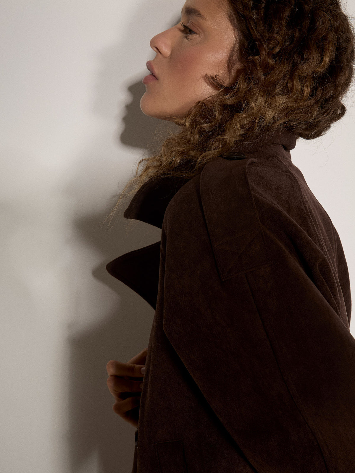 Suedette Short Trench Jacket