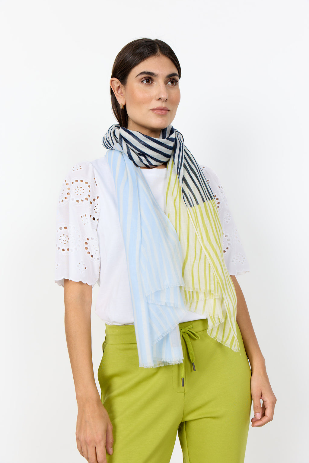 Canina Striped Pattern Scarf