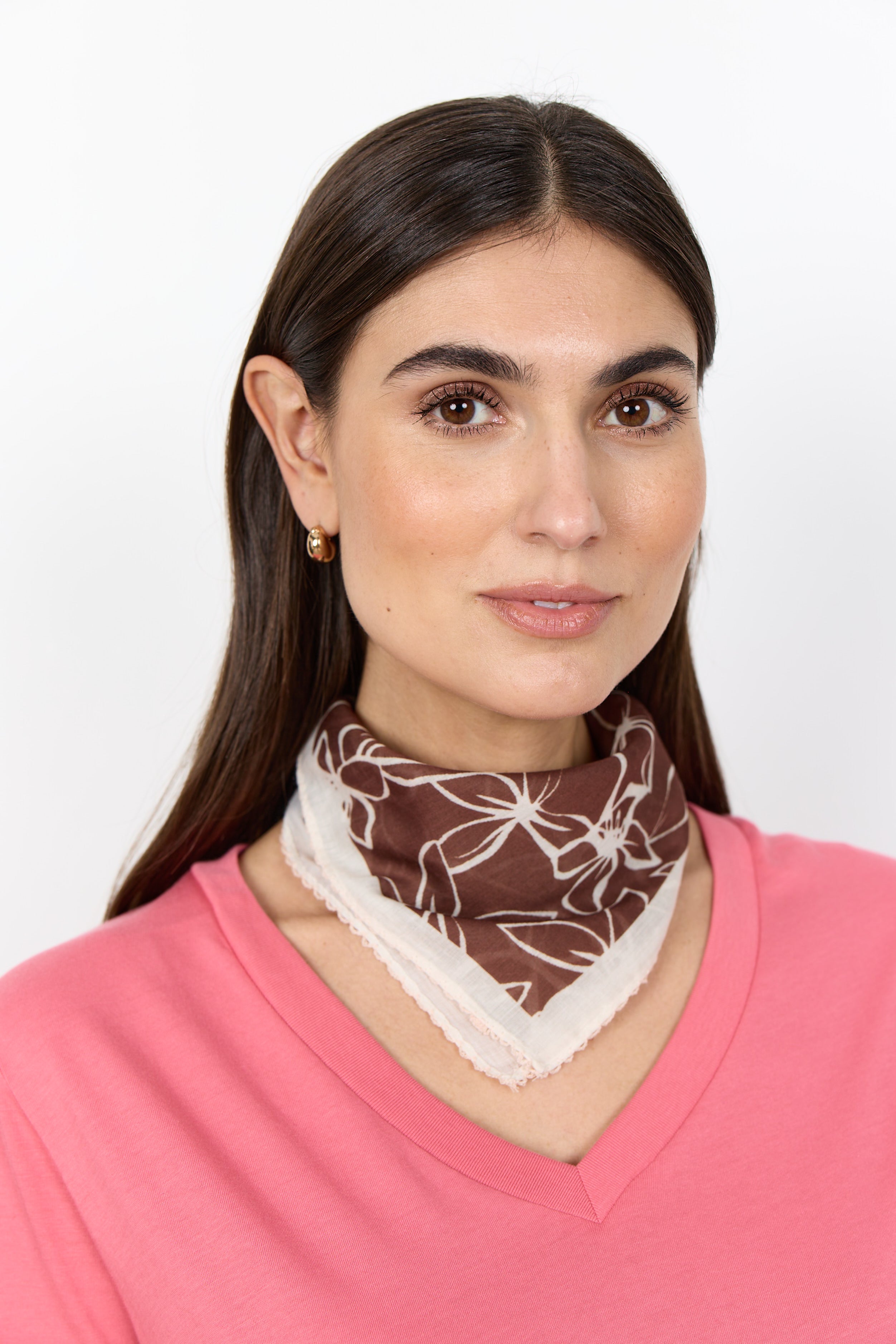 Channa Floral Print Square Scarf