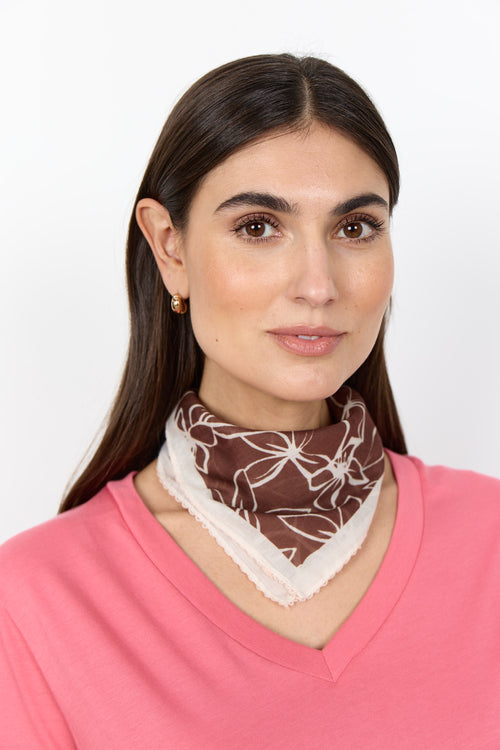 Channa Floral Print Square Scarf