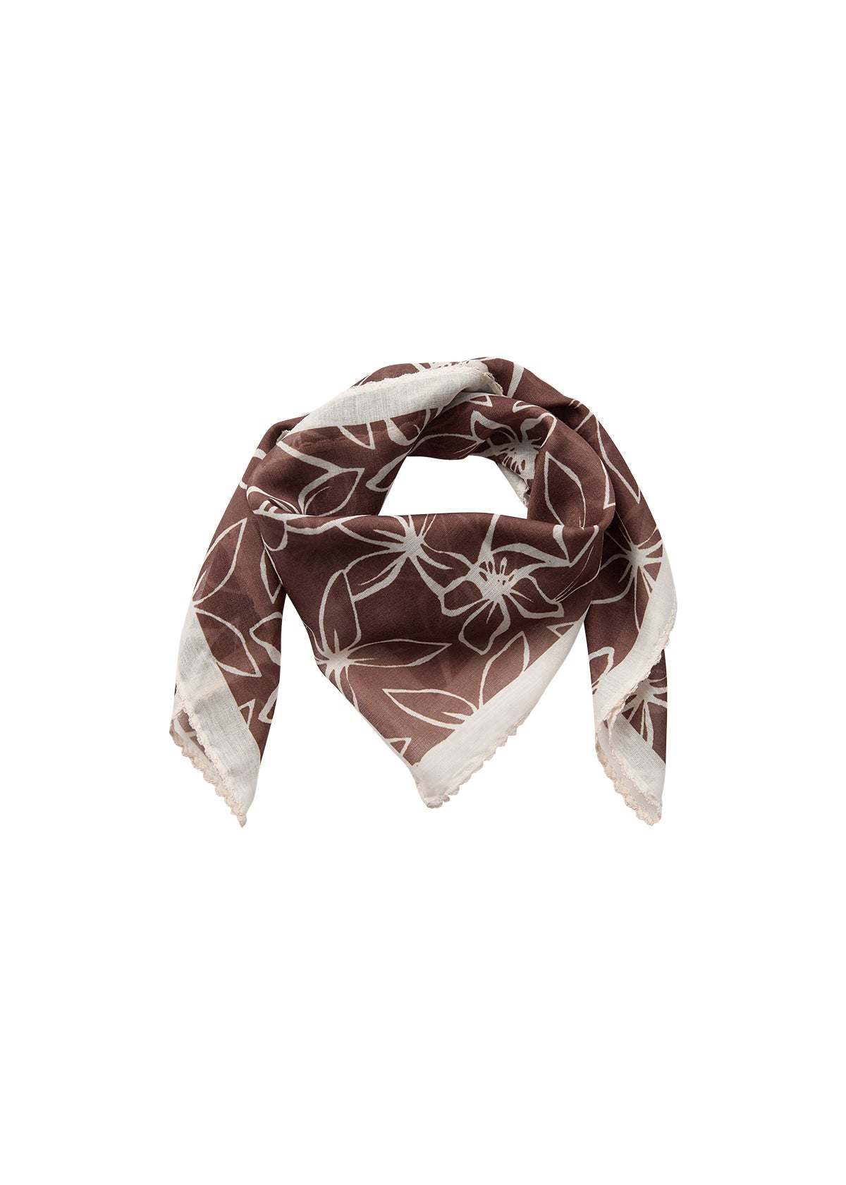 Channa Floral Print Square Scarf