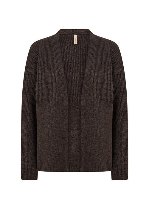 Gith Ribbed Open-Front Relaxed Cardigan