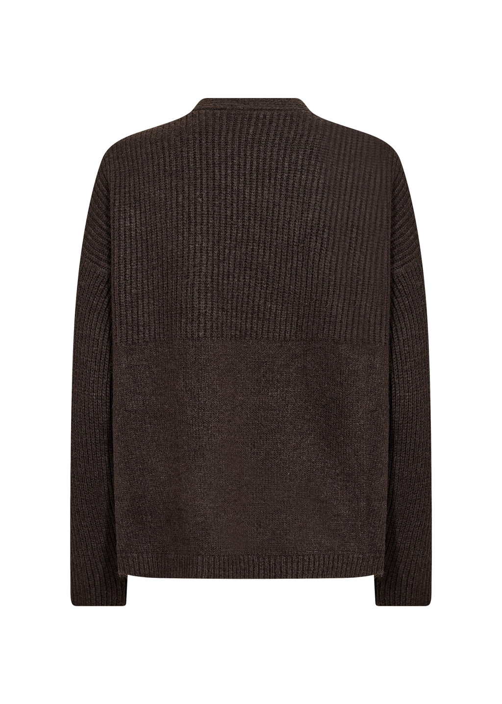 Gith Ribbed Open-Front Relaxed Cardigan