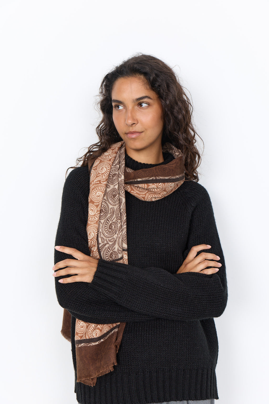 Hosna Paisley Print Scarf