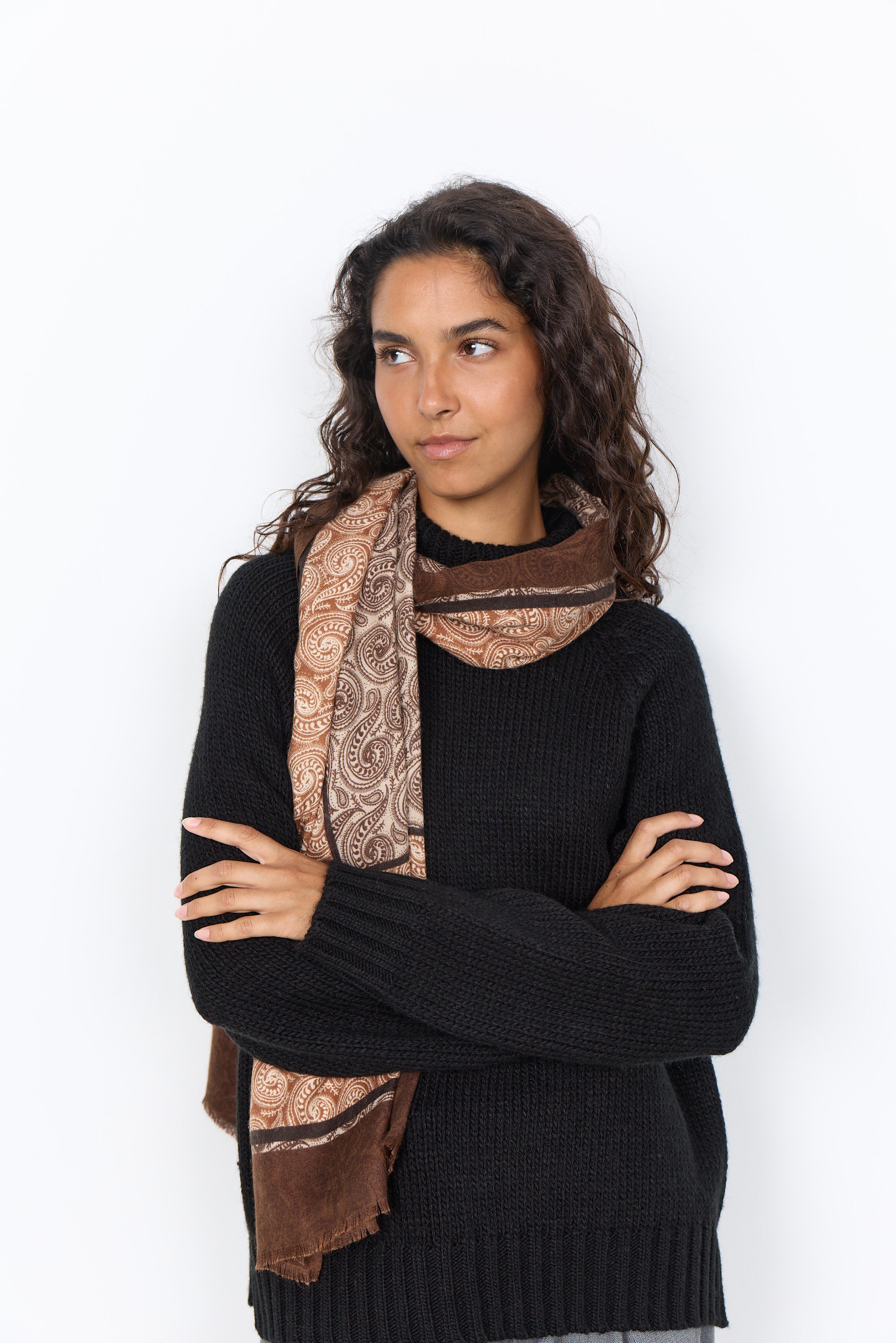 Hosna Paisley Print Scarf