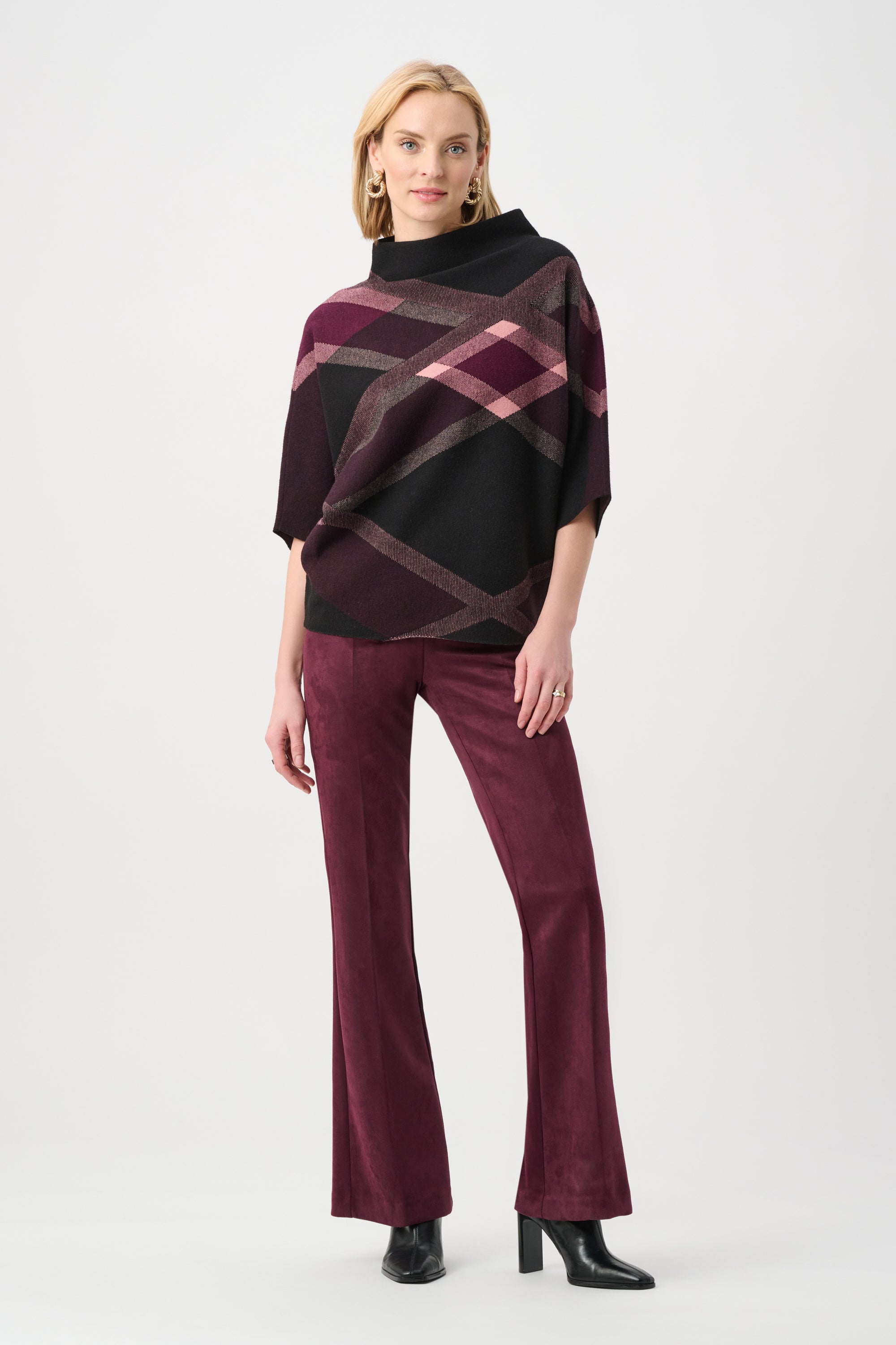 Scuba Suede Flared Pull-On Pants