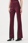 Scuba Suede Flared Pull-On Pants