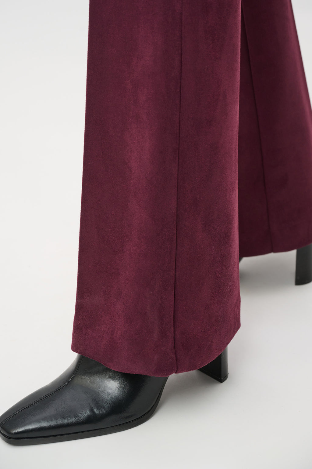 Scuba Suede Flared Pull-On Pants