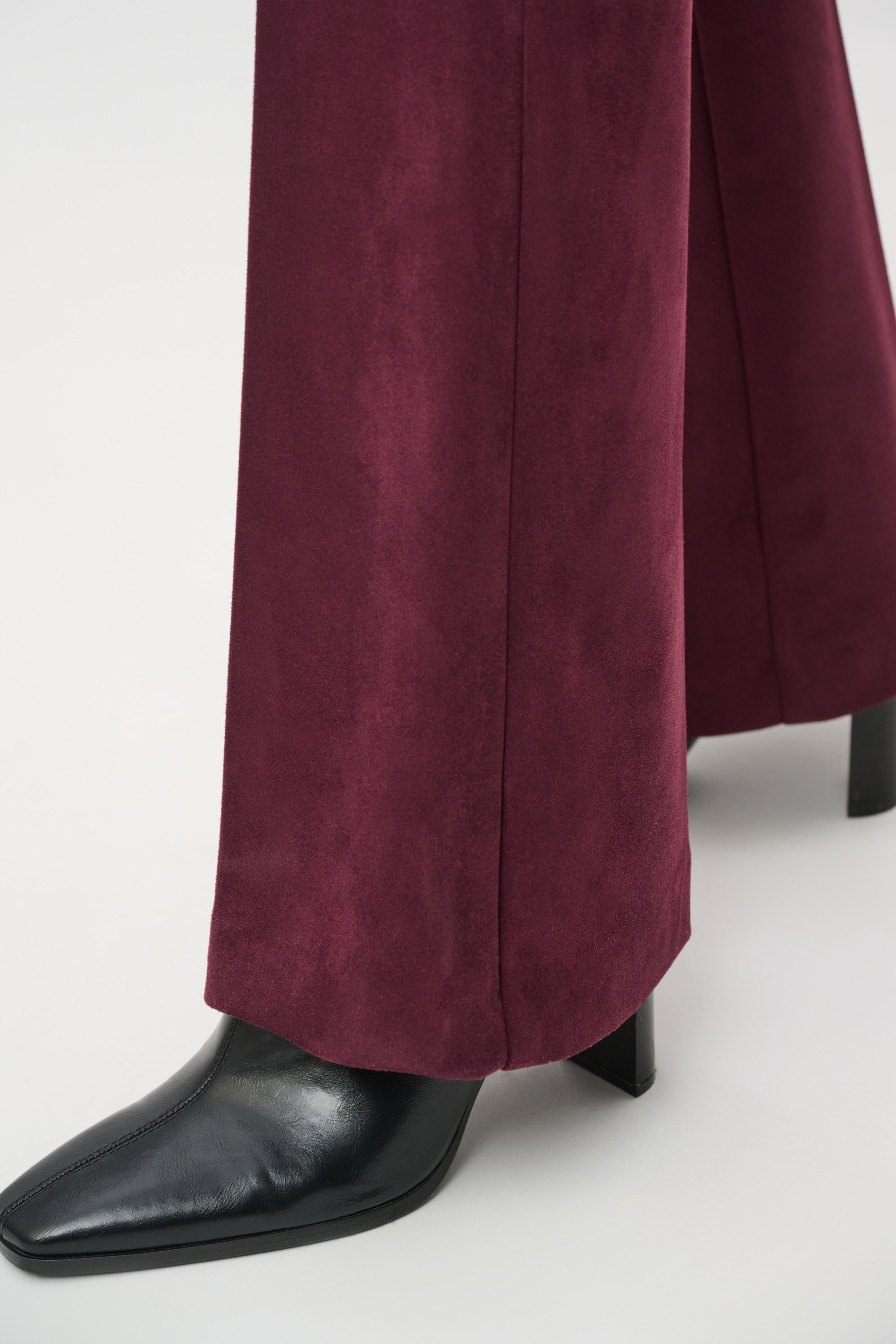 Scuba Suede Flared Pull-On Pants